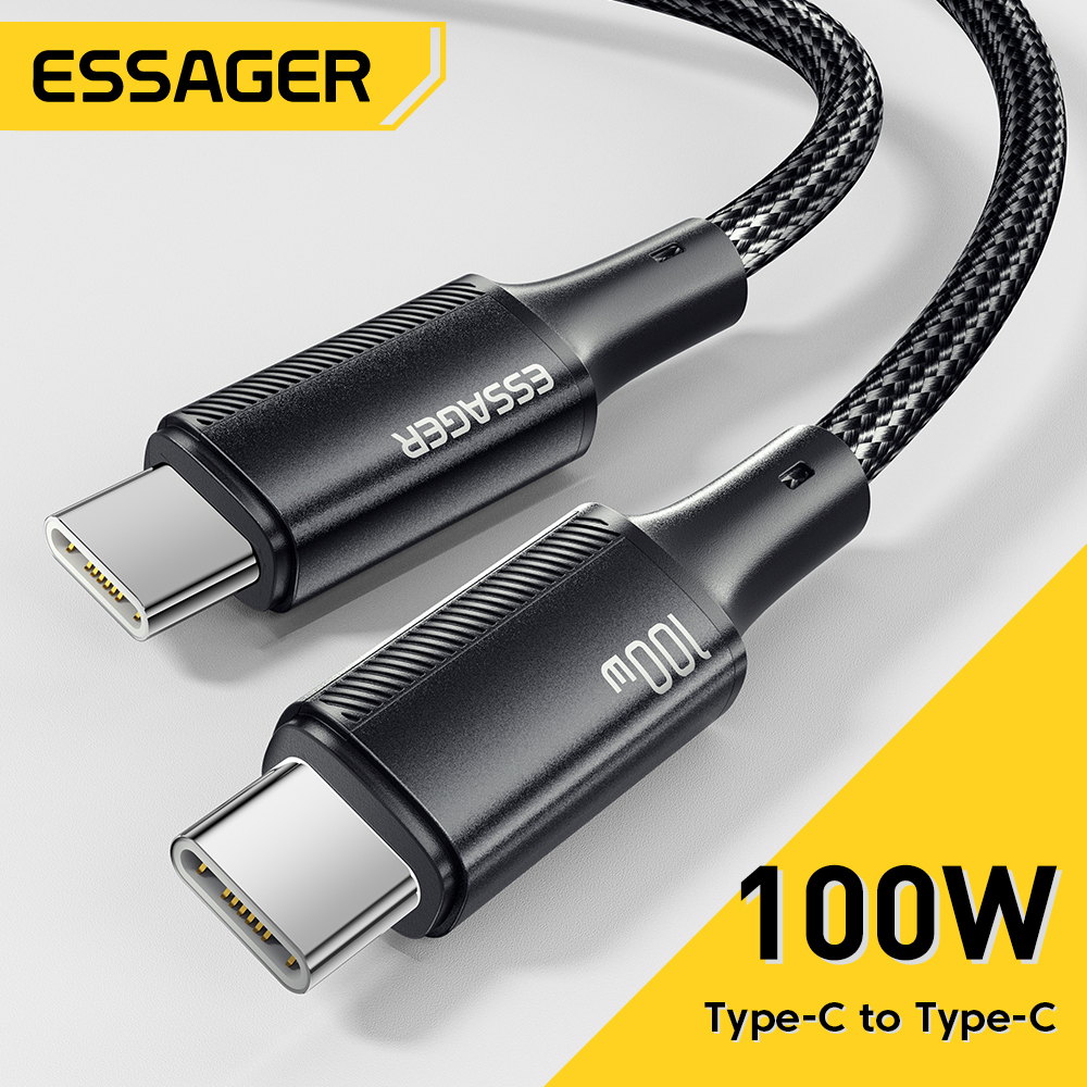 Dây cáp sạc nhanh ESSAGER PD 100W USB C sang USB C