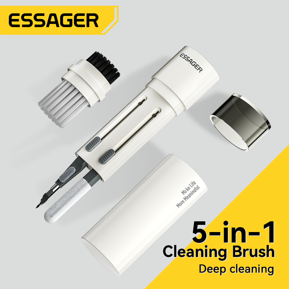 Cọ làm sạch ESSAGER cho bàn phím máy tính / điện thoại 5 trong 1