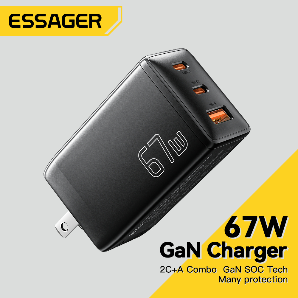 Essager Củ Sạc Nhanh gan x 67w 2c + a 3 Cổng