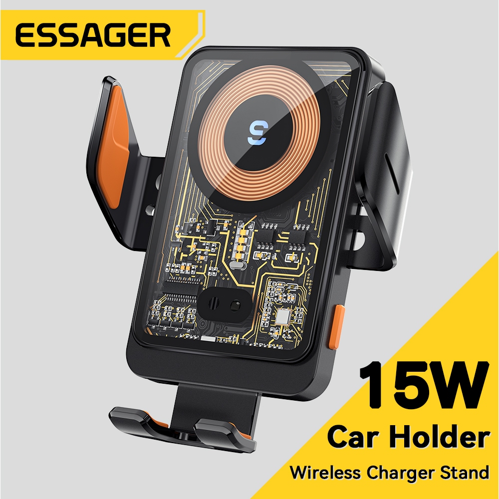 Giá Đỡ Sạc Xe Hơi Không Dây Tự Động 15w essager jun 15w