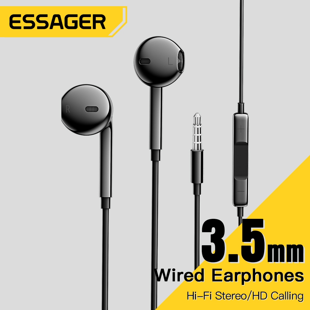 Tai Nghe Nhét Tai Essager 3.5mm Có Micro Và Điều Khiển Từ Xa 3 Màu