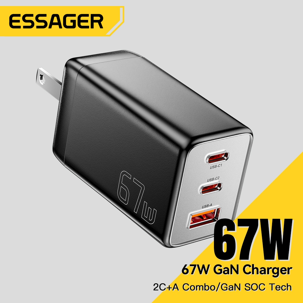Bộ Sạc Essager 67W Cổng Usb Type C Cho PD QC PPS Protocol