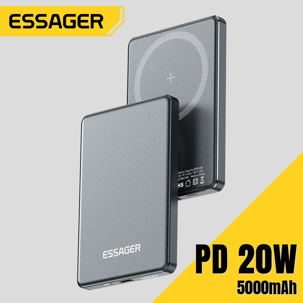 Ngân hàng điện sạc nhanh không dây từ tính ESSAGER 15W