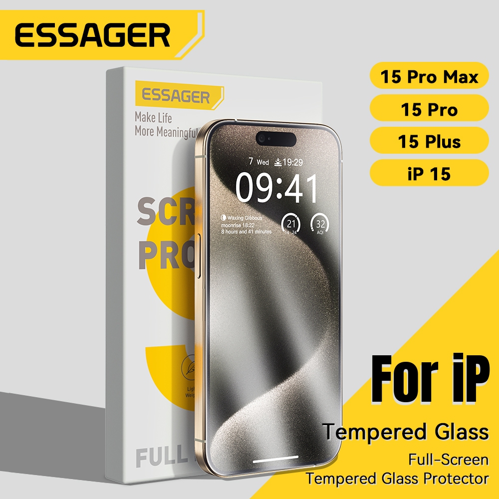 Essager Frosted cho iphone 13 14 15 Phim cường lực toàn màn hình 2 CÁI