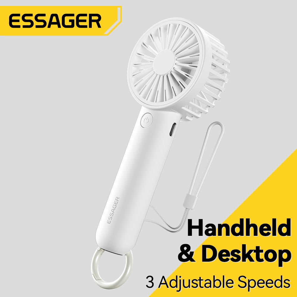 Quạt nhỏ đa năng để bàn cầm tay ESSAGER Quạt nhỏ điều chỉnh gió ba cấp chạy bằng USB