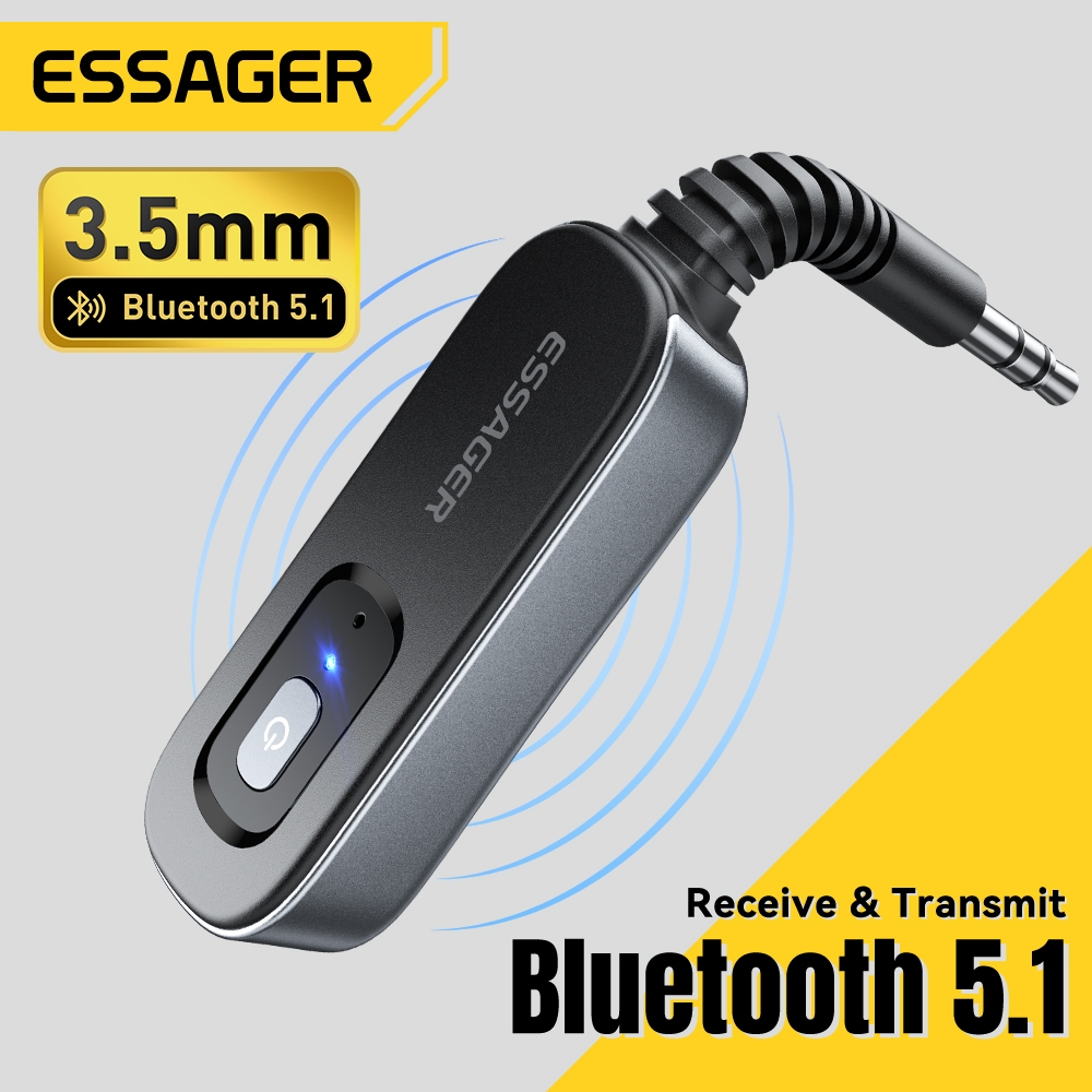 Trình khởi chạy nhận Bluetooth ESSAGER 140mAh Dung lượng pin Hỗ trợ cuộc gọi điện thoại Giao diện Type c & 3.5mm