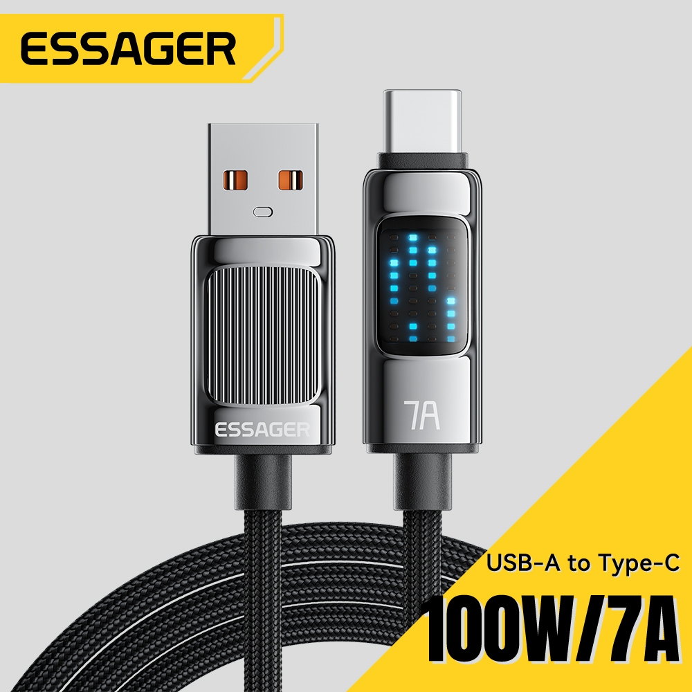 Essager 7A 100W Usb Type C Cáp Sạc Nhanh Cho Huawei 88W Oppo Sạc Điện Thoại 480Mbps