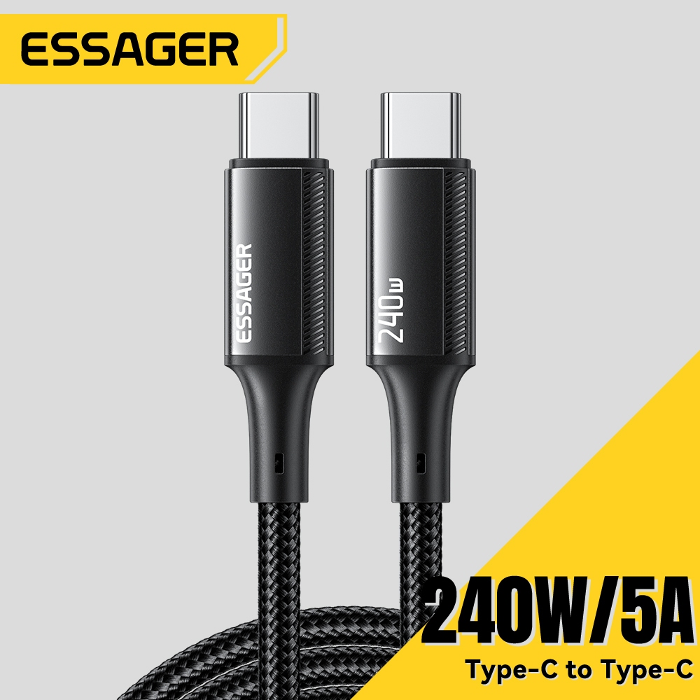Essager 240w Cáp sạc Type-C toType C chip đánh dấu điện tử tích hợp cho Xiaomi ip1 5