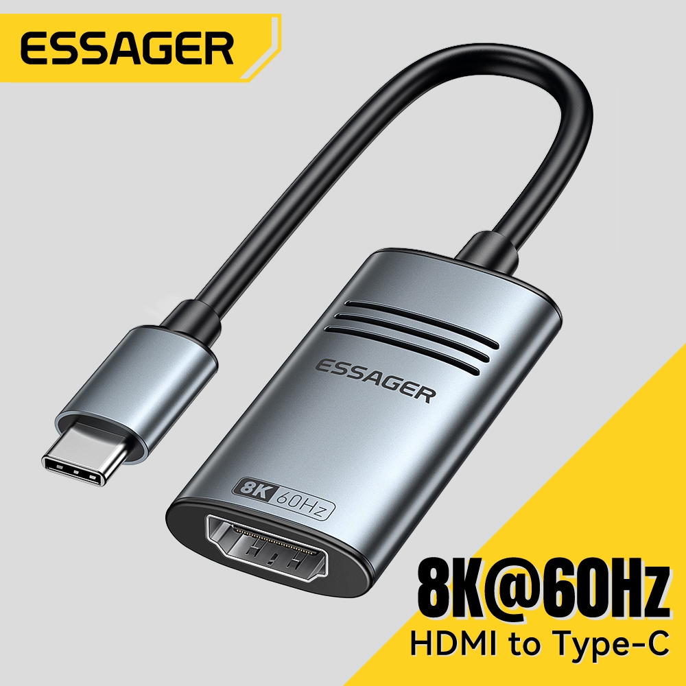 Bộ chuyển đổi video hợp kim nhôm ESSAGER 8K HDMI sang Type-C hỗ trợ máy tính, máy tính bảng, điện thoại di động