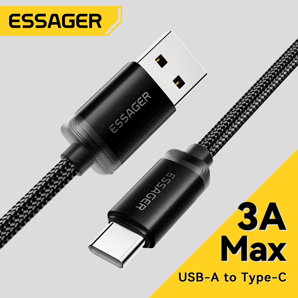 Cáp dữ liệu sạc nhanh USB-A sang Type-C ESSAGER 3A