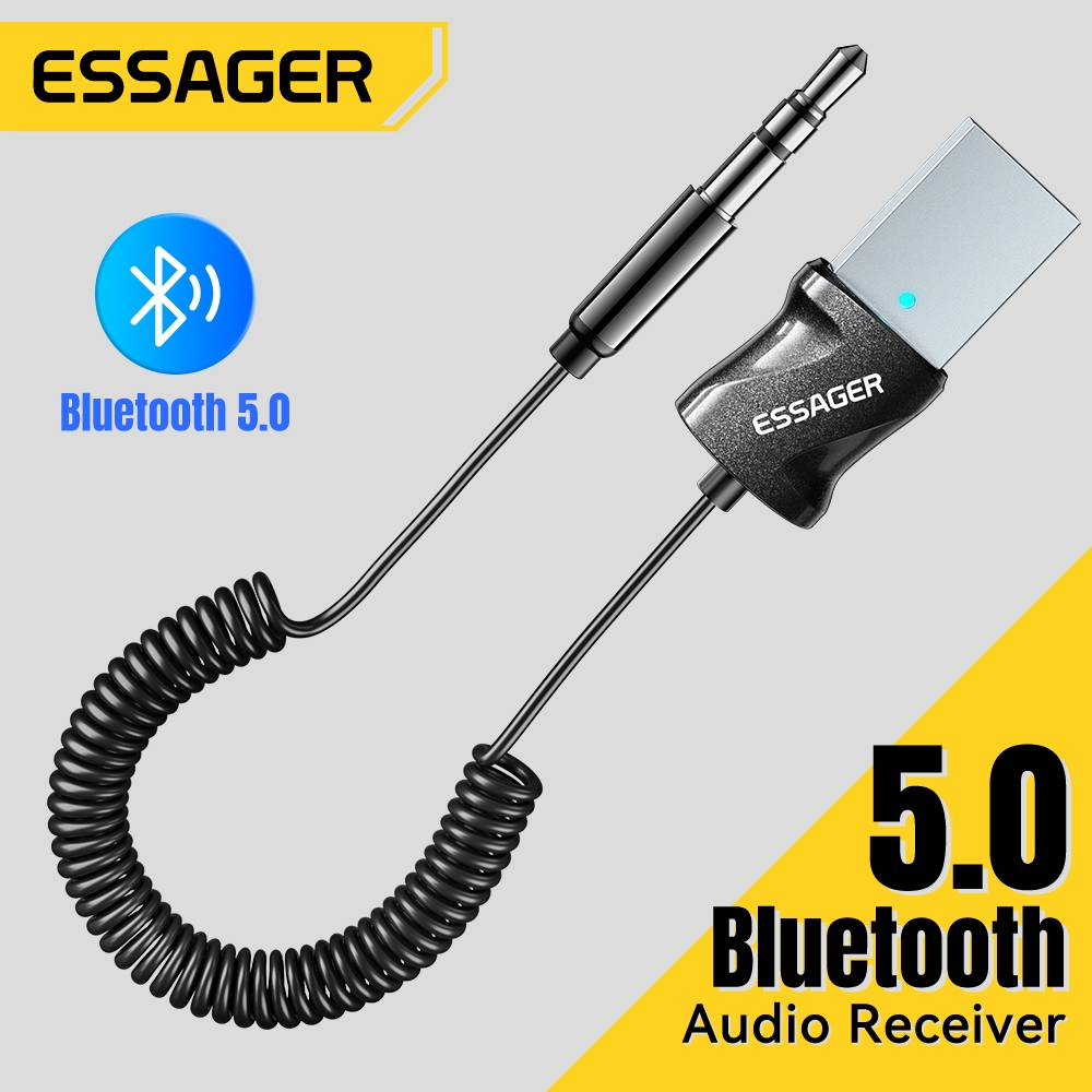 Đầu thu âm thanh Bluetooth ESSAGER Y Giao diện 3,5 mm sang USB Đầu vào AUX cho các thiết bị âm thanh như ô tô hoặc loa cũ