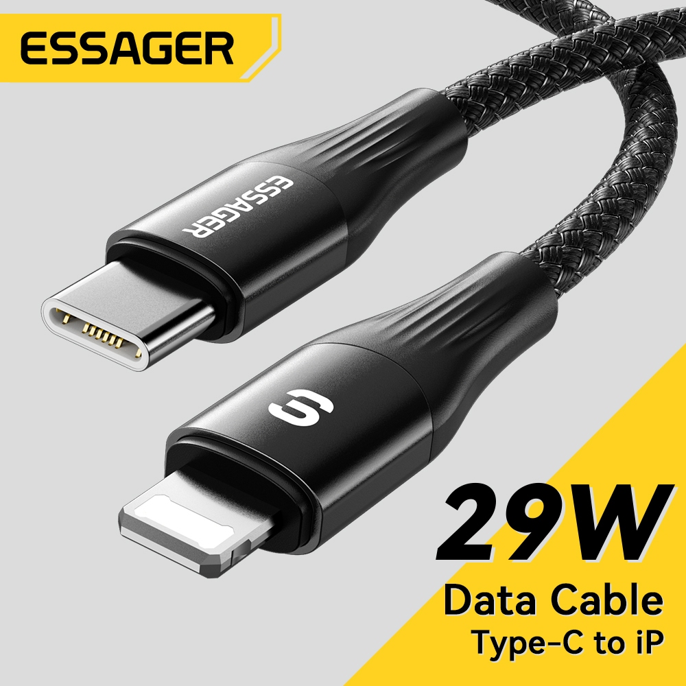 Cáp dữ liệu Essager PD29W USB C / Type-C sang L sạc nhanh cho iP X-iP14 Pro tương thích ngược với PD29W / 20W