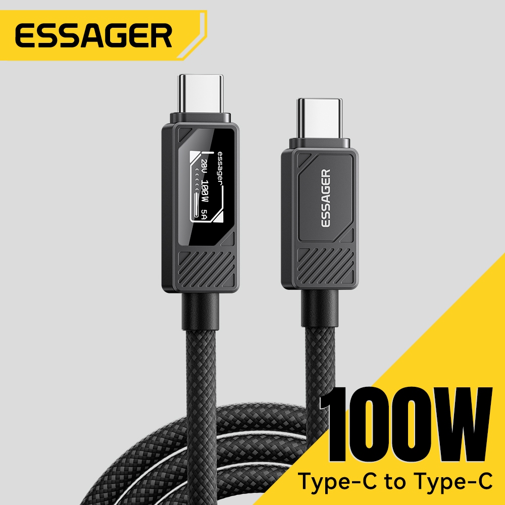Essager 100W USB A Type CTo Type C Dây sạc nhanh tích hợp chip đánh dấu điện tử cho điện thoại IP Huawei