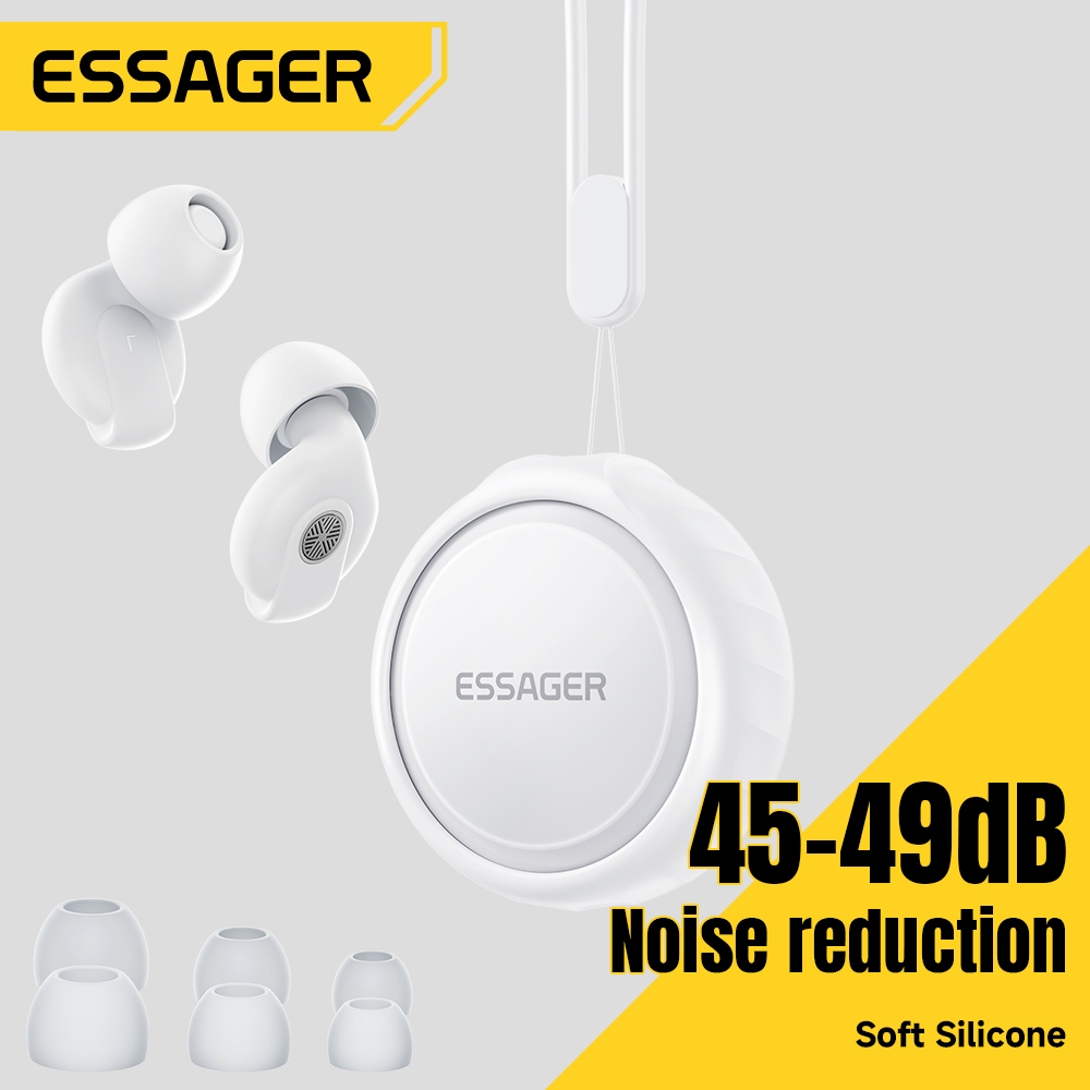 Nút tai khử tiếng ồn bằng silicon ESSAGER 45-49dB Siêu chặn âm thanh Silicon hữu cơ mềm có thể tái sử dụng cho văn phòng học tập khi ngủ