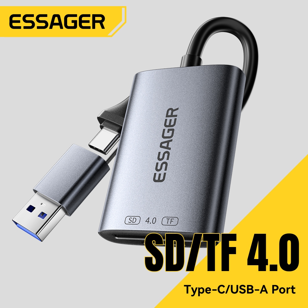 Đầu đọc thẻ Essager Cổng SD / TF 4.0 Type-C / USB-A