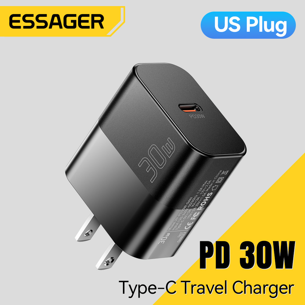 Essager PD 20W / 30W USB Loại C Sạc PD Sạc Nhanh Điện Thoại QC 3.0 Sạc Nhanh Cắm Tường Adapter